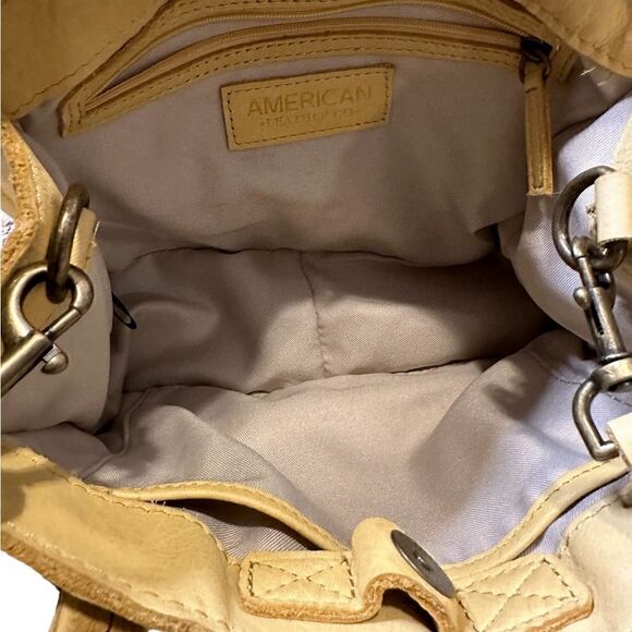American Leather Mini Crossbody Satchel in Soft Yellow - Picture 13 of 16
